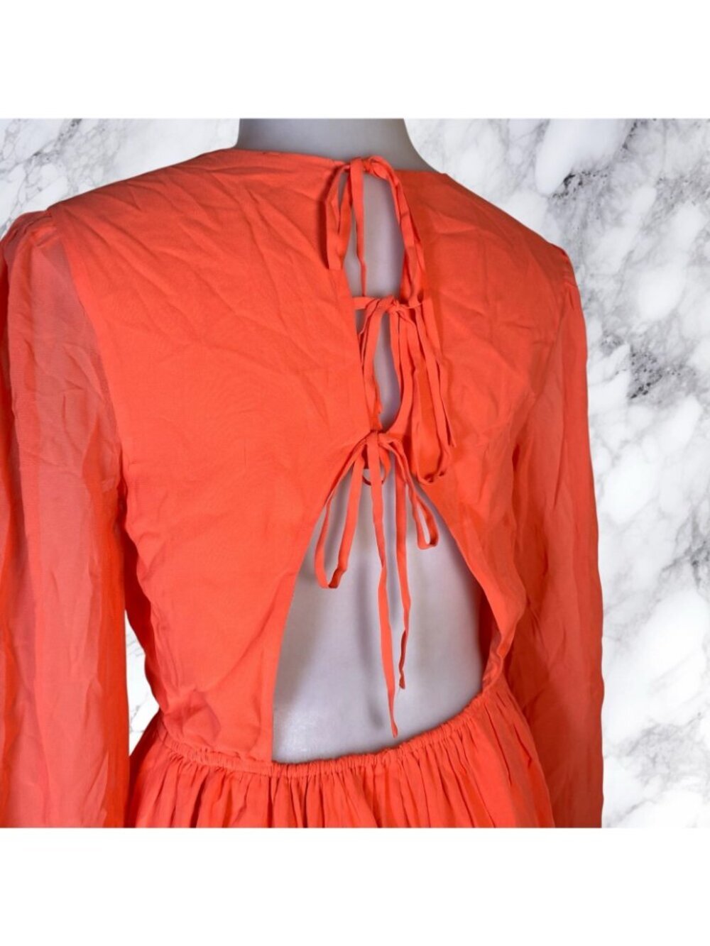 Lovers and Friends Allister Dress in Coral Red - Picture 5 of 10